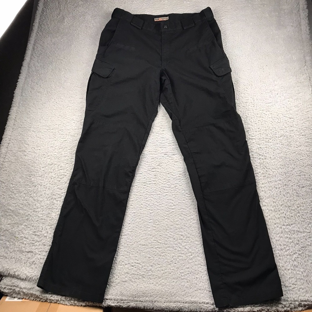 5.11 Tactical Stryke Pants Mens 34 (36x35) Black Ripstop Cargo Utility Workwear